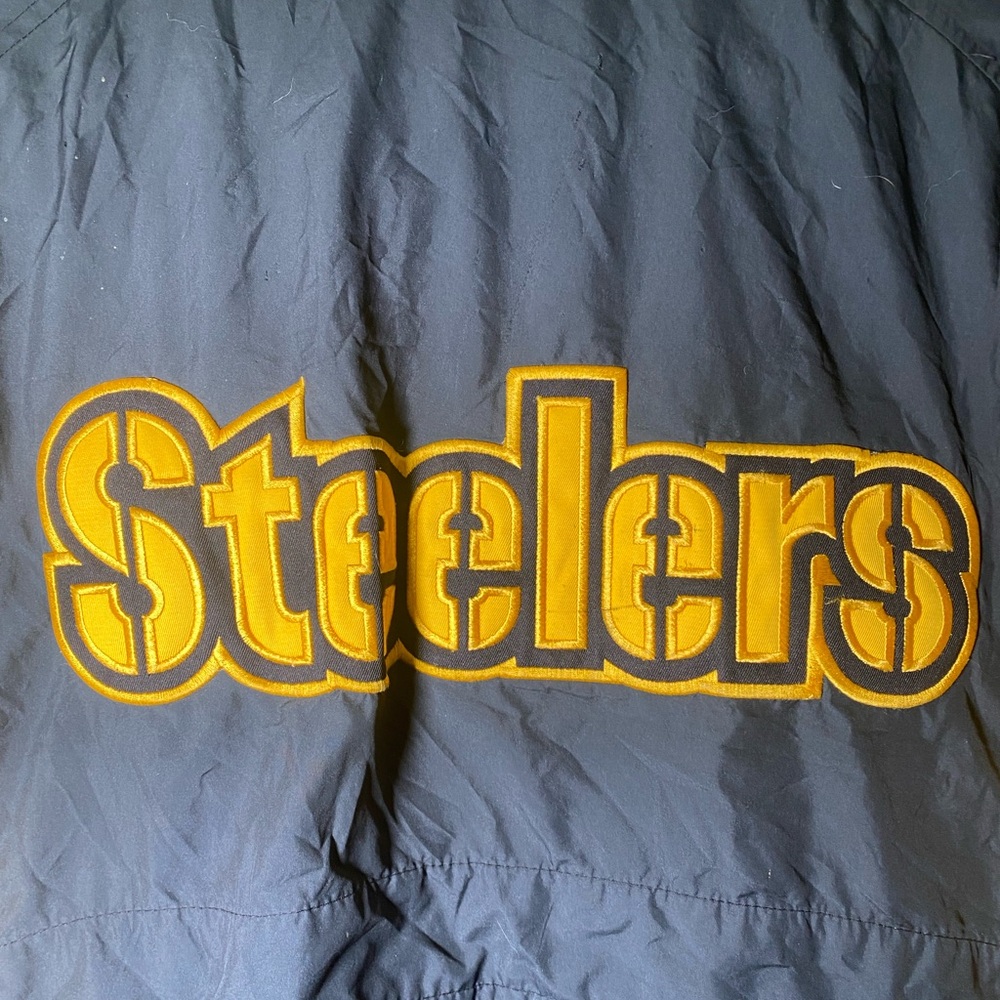 NFL Reebok On Field Apparel Pittsburgh Steelers Sweater Size Medium Zip Up - Picture 10 of 11